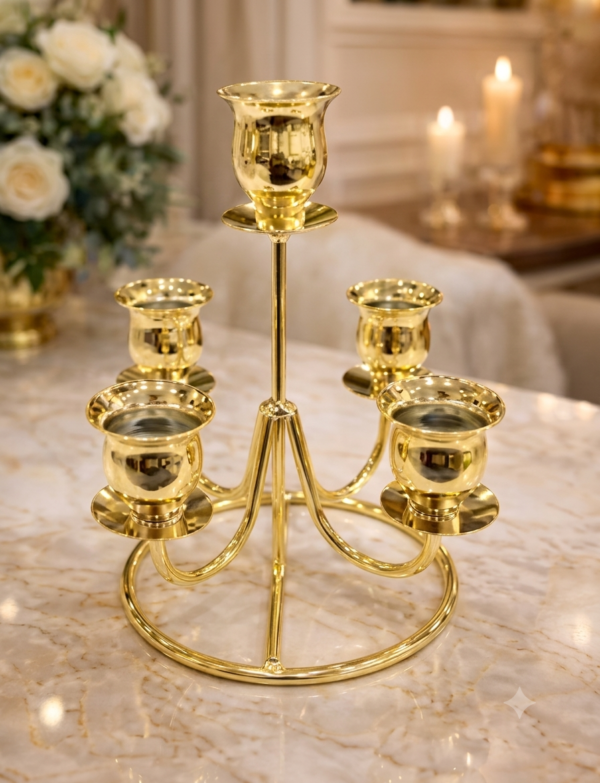 Gold Candle Holder