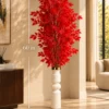 Red Blossom Artificial Tree