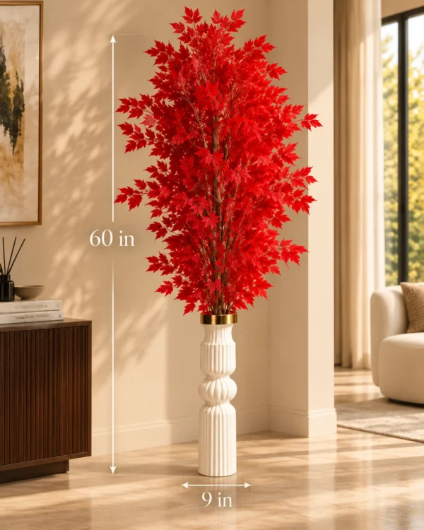 Red Blossom Artificial Tree
