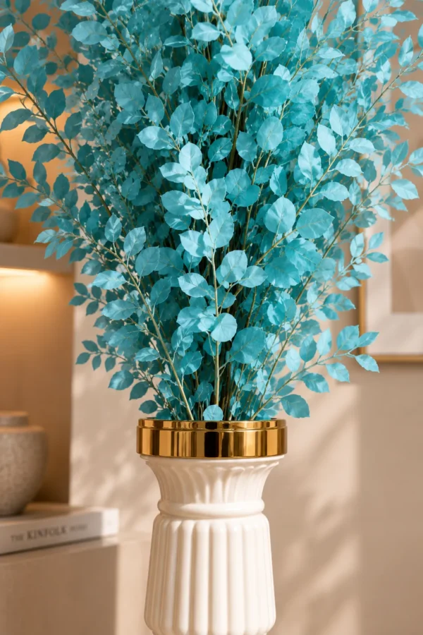 1c6701cb-a657-4e0b-90ee-49f942db2749 Teal Artificial Pine Tree - product view 2