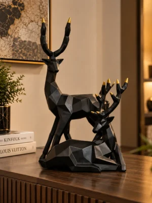 86b7354d-7960-4916-841f-97069fe190bd Sculptural Deer Figurine
