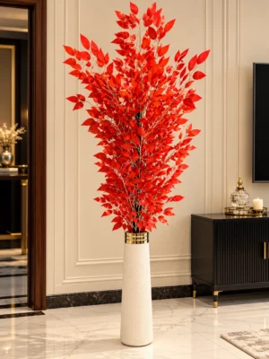 Red Blossom Artificial Tree