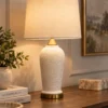Embossed Ceramic Table Lamp - product view 3
