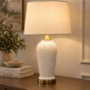 Embossed Ceramic Table Lamp - product view 2