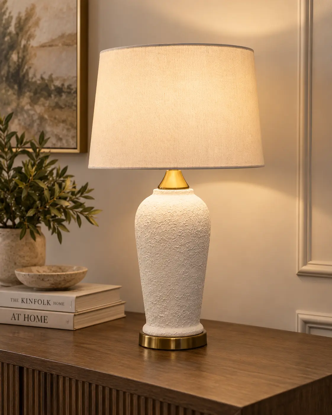 Embossed Ceramic Table Lamp