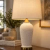 Embossed Ceramic Table Lamp