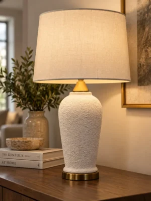 Embossed Ceramic Table Lamp
