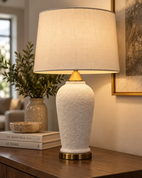 Embossed Ceramic Table Lamp