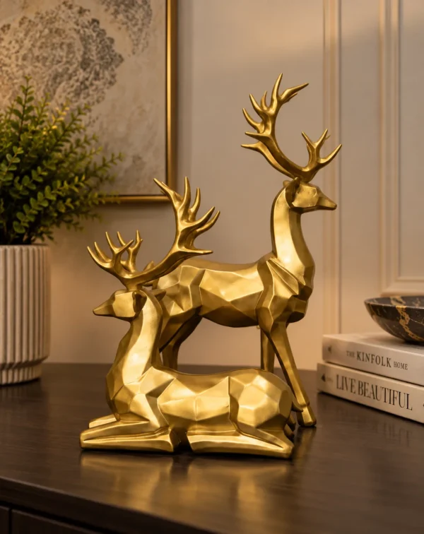 ChatGPT Image Sep 10, 2026, 05_45_42 PM (2) Gold Deer Figurine Pair - product view 2