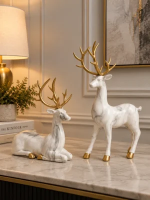 ChatGPT Image Sep 10, 2026, 07_39_45 PM (1) Marble-Effect Deer Figurines — Set of 2