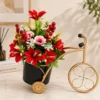 Bicycle Planter with Artificial Flowers - product view 2