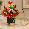 Bicycle Planter with Artificial Flowers