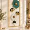 ChatGPT Image Sep 10, 2026, 09_51_41 PM Floral Metal Wall Art — Teal & Gold - product view 2