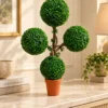 Four-Ball Topiary Artificial Tree