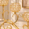 Gold Crystal Three-Arm Candelabra - product view 2