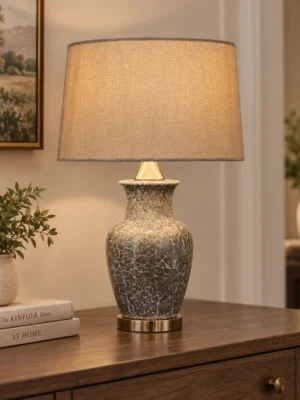 Marbled Crackle Ceramic Table Lamp - product view 2