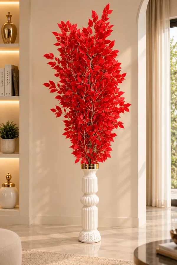 Red Blossom Artificial Tree - product view 3