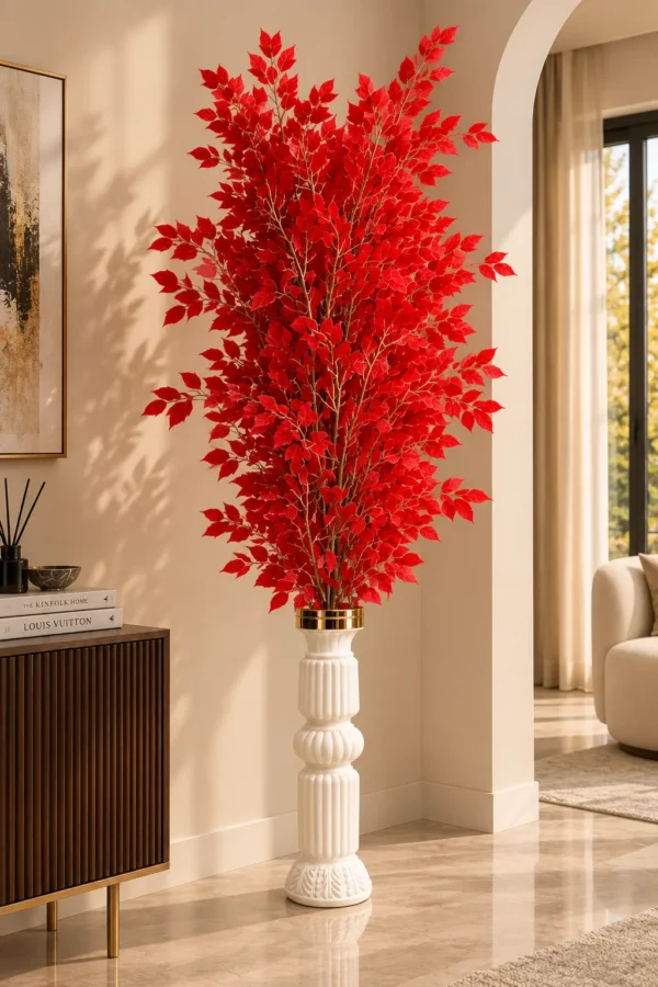 Red Blossom Artificial Tree