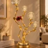 Rose Branch Crystal Globe Table Lamp