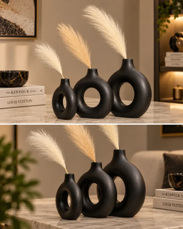 ChatGPT Image Sep 11, 2026, 03_32_02 PM Sculptural Ring Vase Set - product view 2
