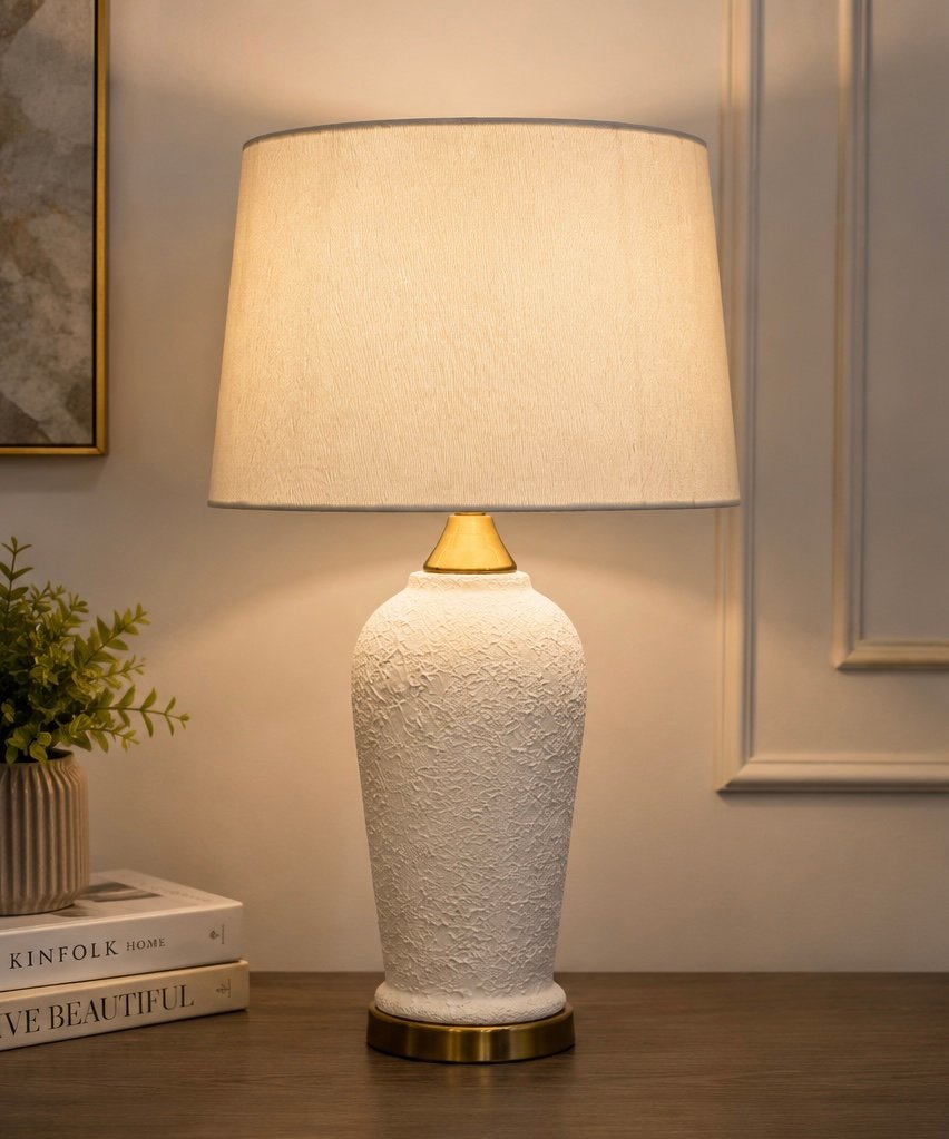 Embossed Ceramic Table Lamp