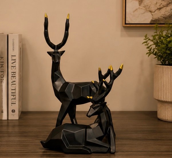 Sculptural Deer Figurine