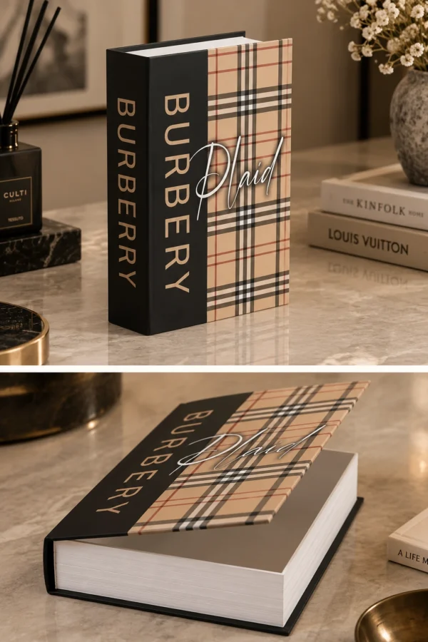 a3c6f2b3-1263-45b9-a068-3c1d5b07dc66 Checkered Pattern Decorative Book - product view 2