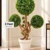 Three-Ball Artificial Topiary Tree