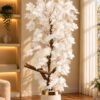 70 inch White Blossom Artificial Tree