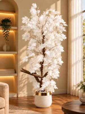 70 inch White Blossom Artificial Tree