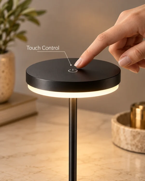 Aesthetic Touch Table Lamp in Black