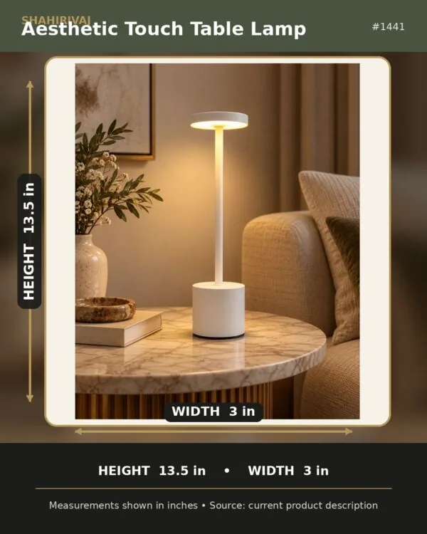 Aesthetic Touch Table Lamp in White