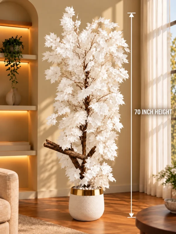70 inch White Blossom Artificial Tree
