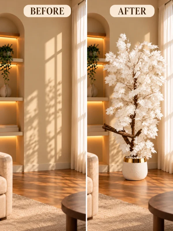 70 inch White Blossom Artificial Tree