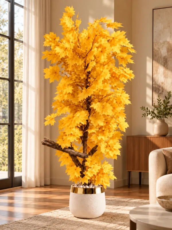 70 inch Yellow Blossom Artificial Tree