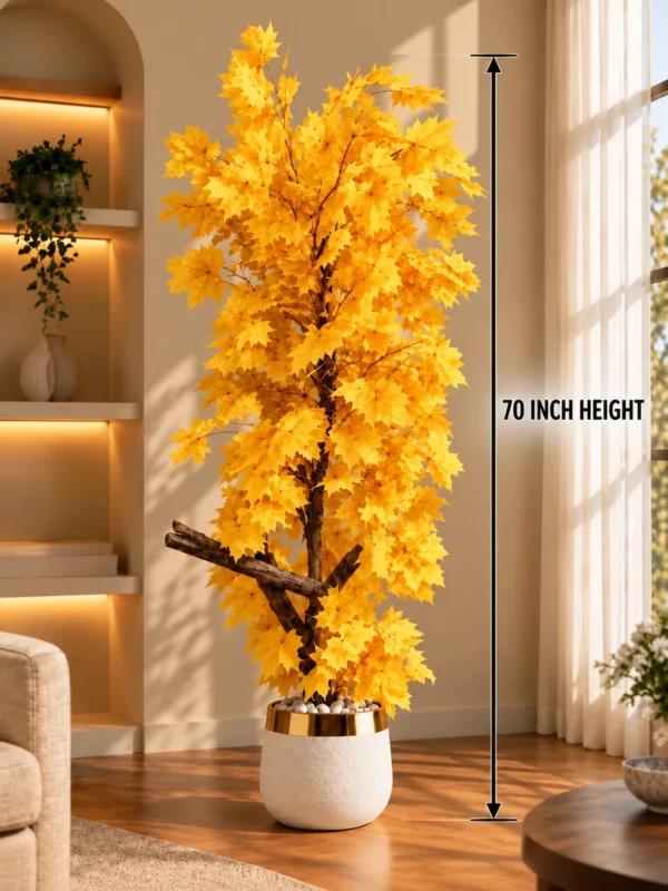 70 inch Yellow Blossom Artificial Tree