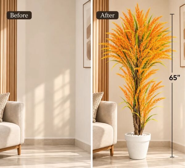 65-Inch Artificial Golden Corn Tree