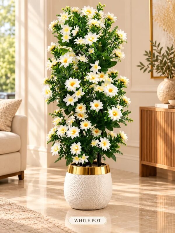 img_4604-2 White Daisy Blossom Artificial Tree