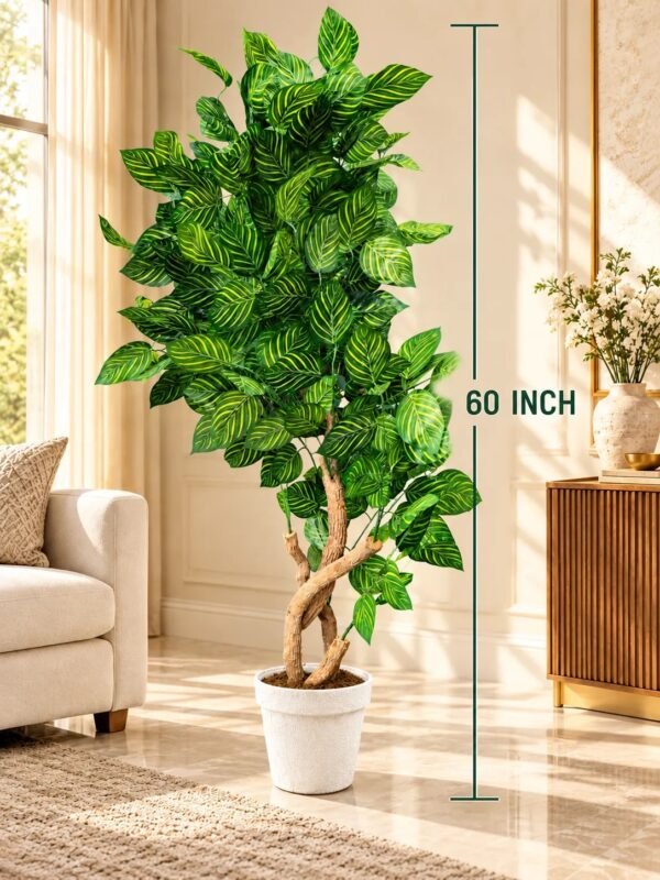 Golden Stripe Foliage Artificial Tree