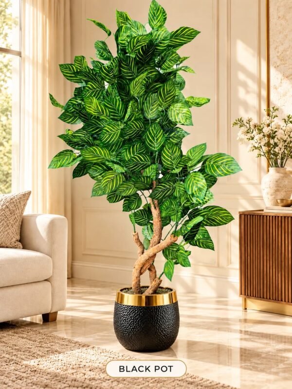 Golden Stripe Foliage Artificial Tree
