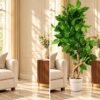 Golden Stripe Foliage Artificial Tree